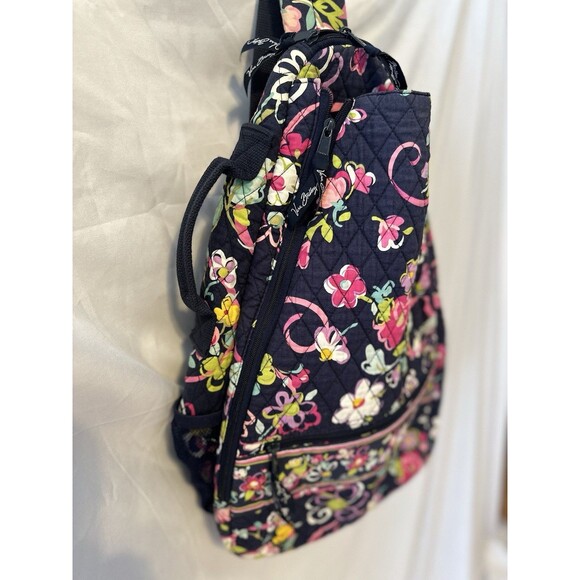 vera bradley quilted Floral  Sling backpack/ Tennis/ Paddle Many Compartments main image 8